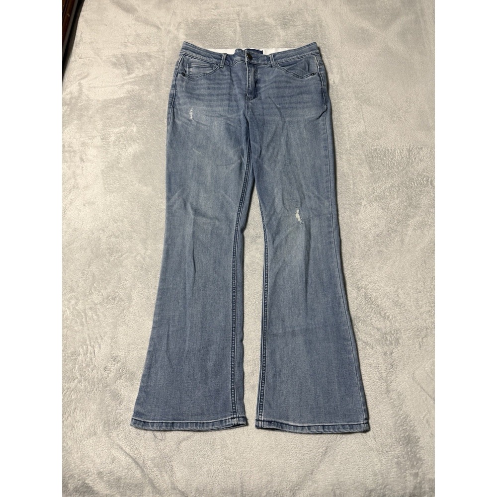 Democracy Jeans Womens 10P Blue Itty Bitty Bootcut Stretch High Rise 30x28
